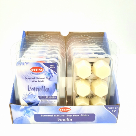 Großhandel - HEM Scented Natural Soy Wax Melt - Vanilla (6 Stück)
