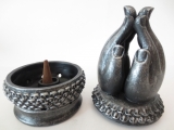 Meditation hands incense/conesburner silber