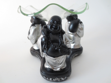 3 fröhliche Buddhas Ölbrenner