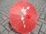 Chinesischer Sonnenschirm groß - rot