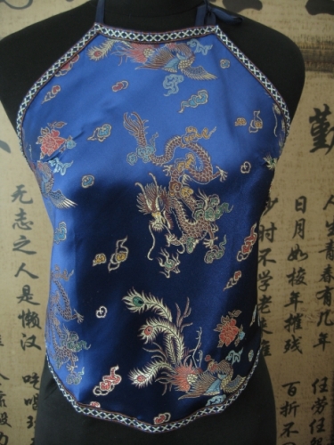 Chinesisches Shirt mit Drachen (dunkelblau)