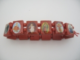 Armband mit Heiligen 12 Stück (rot)