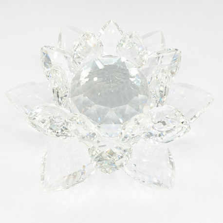 Kristalllotusblüte weiß 9 cm