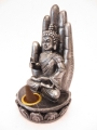 Räucherstäbchenhalter silber Buddha mit hand mittel