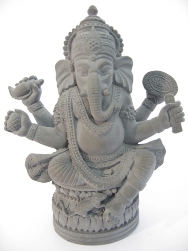 Ganesha mit Ratte, Hämatit, klein 