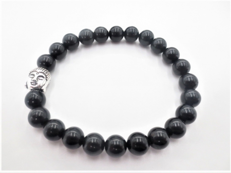 Edelstein Armband Großhandel - schwarzes Turmalin Buddha Armband