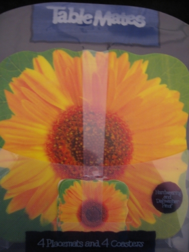 Placemat mit Untersetzer mit Sonnenblume 