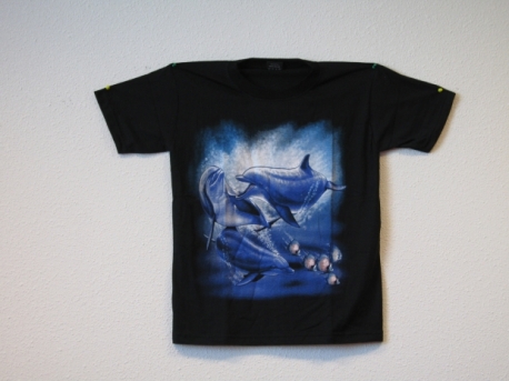 T-Shirt mit 3 Delfinen