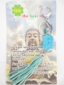 Buddha Kopf keychain blau