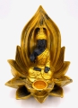Lotus Tibetan Buddha Räucherstäbchenhalter Gold