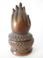 Meditation hands incense/conesburner bronze