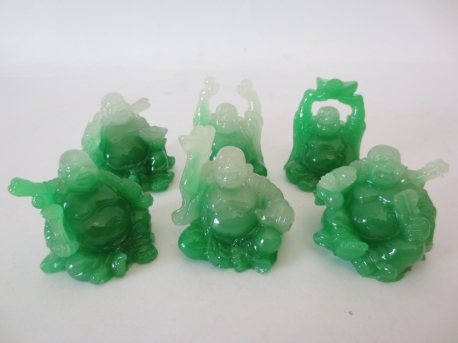 Grosshandel - 5cm Buddha Set Jade sitzend 6 Stück