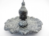 Thai Buddha Räucherstäbchenhalter grau