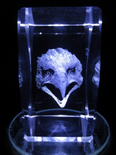 3D Laserblock mit einem Adler