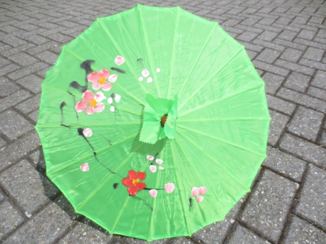 Chinesischer Sonnenschirm klein - grune