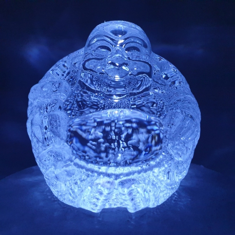 Kristallgläserner chinesischer Buddha groß 