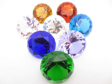 Diamant Grootahndel - K9 6cm Diamant Set 8 farbig