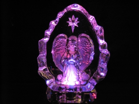 Kristallplatte betender Engel