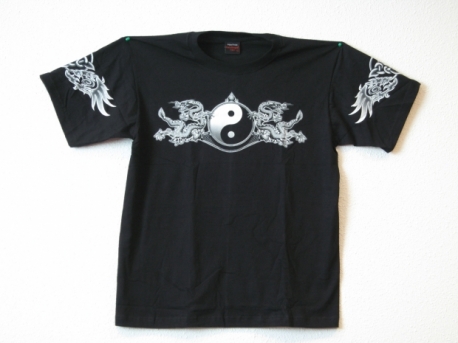 T-Shirt mit Drachen und Yin Yang