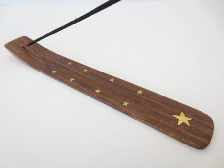 Räucherstäbchenhalter traditionelles hölzernes Brettchen mit Stern 