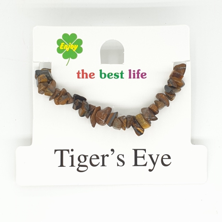 Armband mit dünnen Steinen Tigerauge (12 Stück)