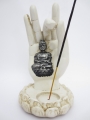 Weiß Buddha-Hand Weihrauch / Kerzenhalter