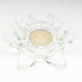 Kristall-Lotusblüte mit Teelicht 