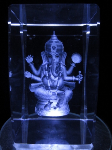 3D Laserblock mit Ganesha