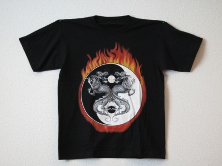T-Shirt mit Drachen in Yin Yang