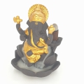 Großhandel - Rückfluss Weihrauchbrenner Ganesha Gold