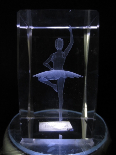3D Laserblock mit Ballerina 
