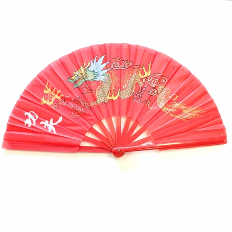 Großhandel - Tai Chi Fächer rot mit Drachen