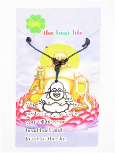 Großhandel - Weiße lachende Buddha-Halskette