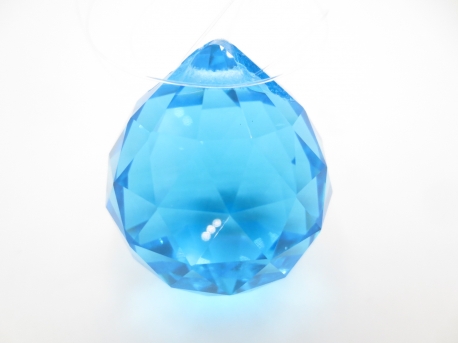 Kristall-Regenbogenkugel 4cm - ozeanblau