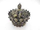 Großhandel Tibetischen Lotus Grain Weihrauch Brenner groß Brass Bronze