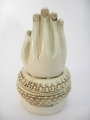 Meditation hands incense/conesburner weiß