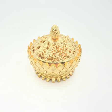 Großhandel - Tibetan Lotus Weihrauch (Korn) Brenner Messing Small Gold