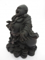 Grosshandel - Buddha schwarz steht auf münzen, groß