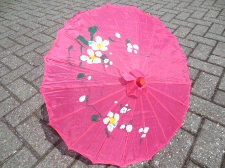 Chinesischer Sonnenschirm klein - rosa