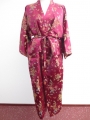 Langer Kimono Drache / Phoenix Burgunder