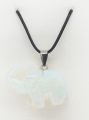 Luxus Elefant Anhänger Halskette - Opalit