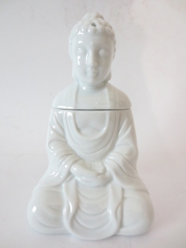Weiße meditation Buddha Ölbrenner luxus