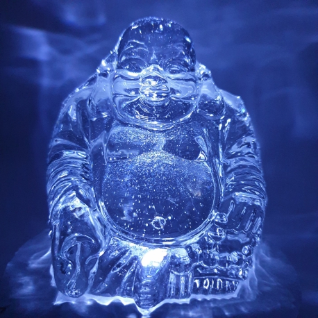 Kristallgläserner chinesischer Buddha mit Yuni