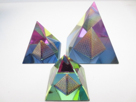 Kristall-Prisma Pyramide-Form klein