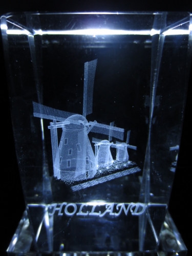 3D Laserblock mit Holland und 3 Windmühle