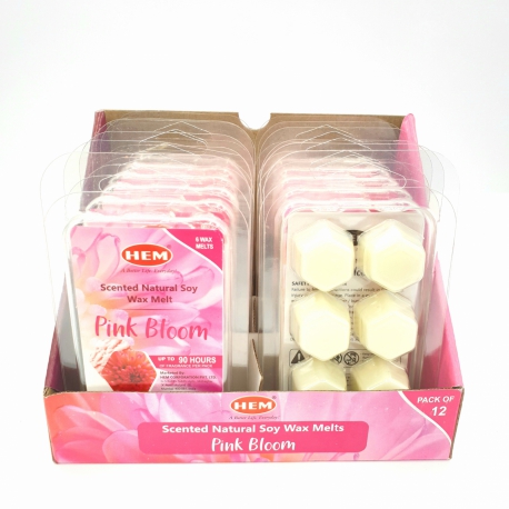 Großhandel - HEM Scented Natural Soy Wax Melt - Pink Bloom (6 Stück)