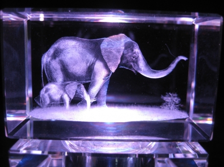 3D Elefant mit Kind