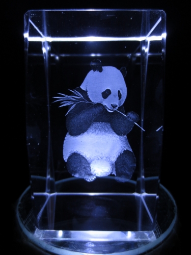 3D Laserblock mit Panda