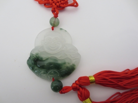 Jade-Buddha Anhänger hellgrün #2