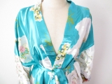 Japanischer Kimono lang türkis